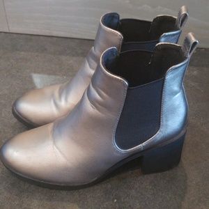 H&M Divided Silver Chelsea Booties